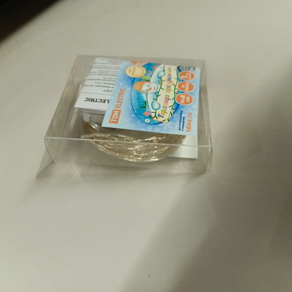 Светодиодная гирлянда Роса, 5 метров, 50 LED, теплый свет, ТДМ, под элементы питания CR2032