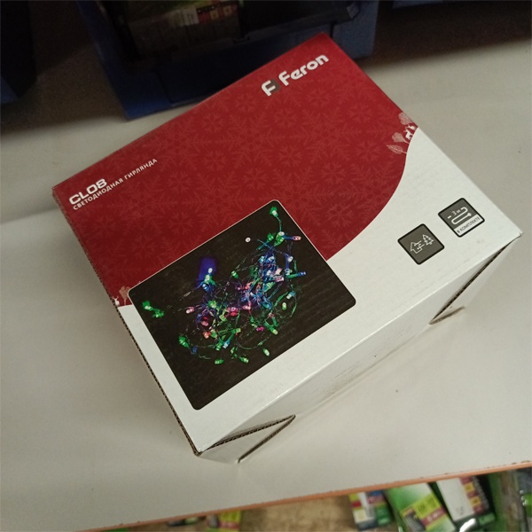 Светодиодная гирлянда Ферон CL08, синий свет, статичное свечение