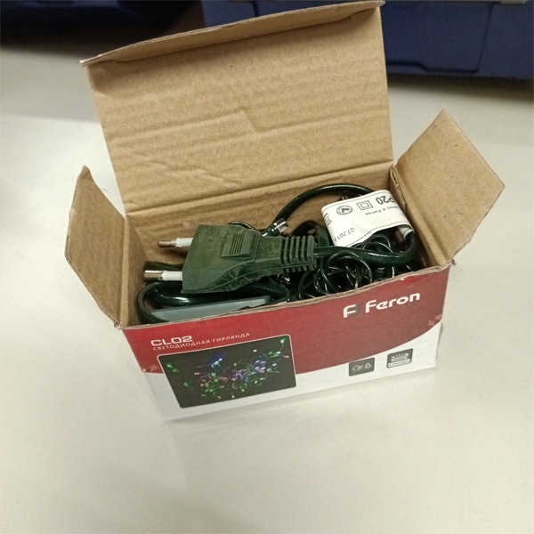 Светодиодная гирлянда Ферон CL02, холодный свет, с контроллером для смены режимов свечения