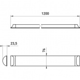 Светильник светодиодный линейный ЭРА SPO-5-40-4K-M (F) 36W 4000K 2400Lm матовый 1200x75x25mm
