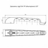 Держатель труб Промрукав для прямого монтажа односторонний на 5 мест серый d20 мм (200шт/кор)