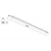 Светильник светодиодный ЭРА SPP-301-36-4K-P 36W 4000K 4680Lm IP65 L1220mm линейный, прозрачный