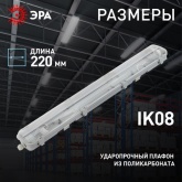 Светильник ЭРА SPP-101-0-002-150 IP65 под две светодиодные лампы T8 G13 1500мм 047213