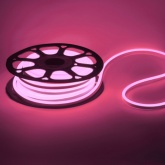 Светодиодная неоновая LED лента ЭРА N2835-120-IP67-220V-20m-P розовый длина 20м 042447