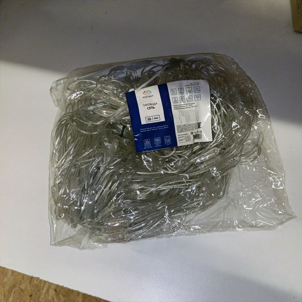 Уличная гирлянда Сеть 2х1,5м, свечение с динамикой, прозрачный ПВХ, 288 LED, 230 В, теплый белый свет Neon-Night