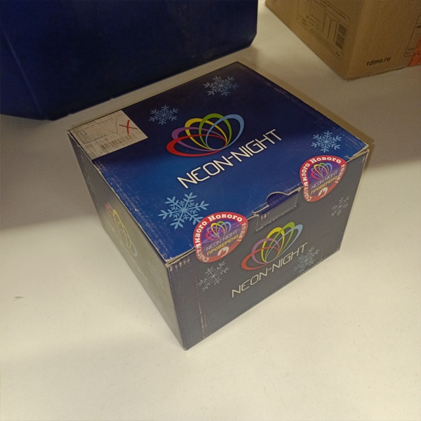 Уличная гирлянда Сеть 2х0.7м, черный ПВХ, 176 LED, белый/синий цвет Neon-Night