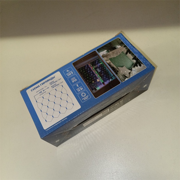 Гирлянда Сеть 1,8х1,5м, прозрачный ПВХ, 180 LED, Белая Neon-Night