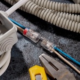 Экспресс-клемма СМК 2273-2x2R проходная разъемная 2 полюса 2х2-проводная 0,5-2,5мм2 (50 шт/уп)