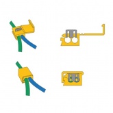 Соединитель + ответвитель Rexant (4,0-6,0) с врезным контактом желтый [уп. 100шт]