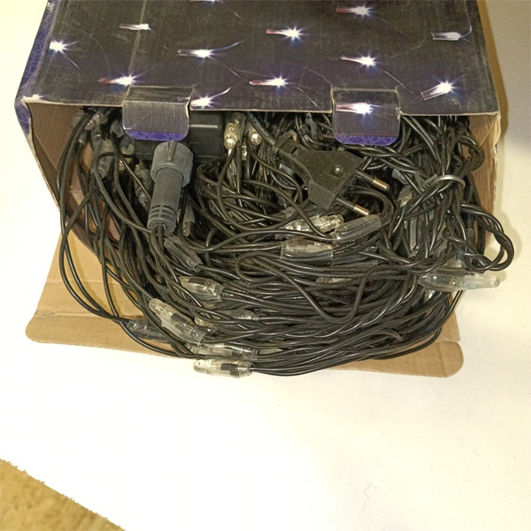 Уличная гирлянда Сеть 2.5х2.5м, черный ПВХ, 432 LED, белый/синий цвета Neon-Night