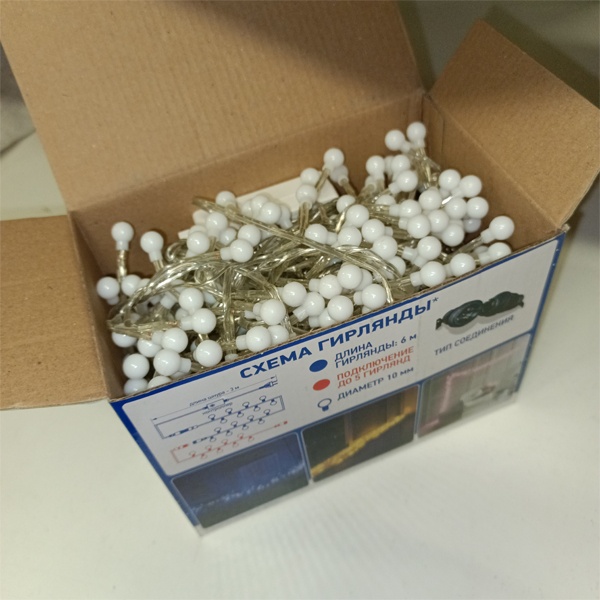 Светодиодная гирлянда Мишура LED 6 м, прозрачный ПВХ, 576 LED, розовая Neon-Night