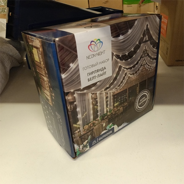 Уличная гирлянда LED Galaxy Bulb String 10м, белый КАУЧУК, 30 ламп * 6 LED, Теплый белый свет, влагостойкая IP65 Neon-Night