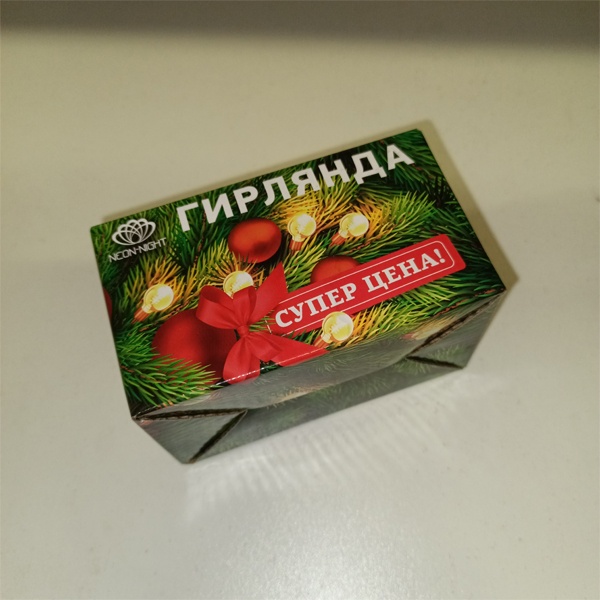 Гирлянда светодиодная Neon-Night Восточные фонарики из 10 ЖЕЛТЫХ светодиодов, длиной 1,5 метра, прозрачный ПВХ, питание 2*АА