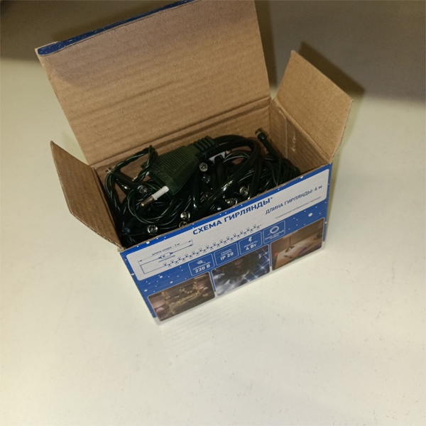 Led гирлянда твинкл лайт длиной 6 метров, 40 светодиодов белого цвета