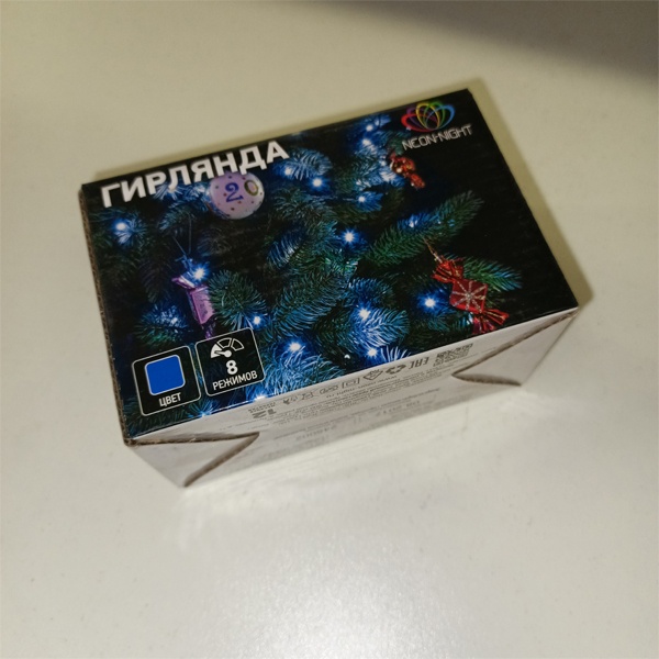 Светодиодная гирлянда твинкл лайт длиной 4 метра, 25 светодиодов синего цвета, 8 режимов