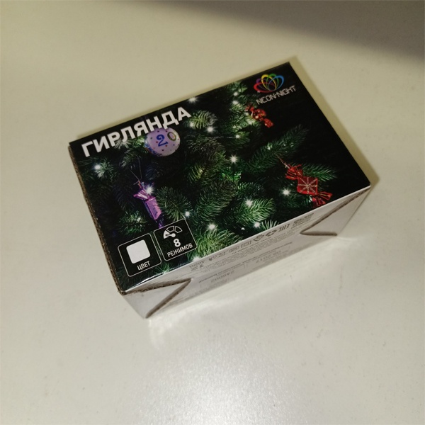 Светодиодная гирлянда твинкл лайт длиной 4 метра, 25 светодиодов белого цвета