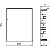 Щиток встраиваемый DKC FRAME 24 (2х12) модуля с белой дверцей с шиной IP40 белый