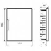 Щиток встраиваемый для полых стен DKC FRAME 24 (2х12) модуля с белой дверцей с шиной IP40 белый