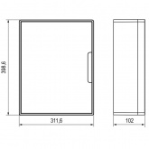 Щит настенный DKC FRAME 24 (2х12) модуля с белой дверцей с шиной IP40 белый