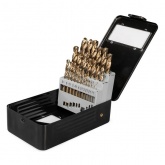 Набор сверл КВТ по металлу НСС-25К Профи 25 шт. сталь М35 (Р6М5К5) Кобальт и Молибден, 1-13 мм