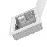 Щиток встраиваемый для полых стен слаботочный DKC FRAME 24м белая дверца, плата, розетки IP40 белый