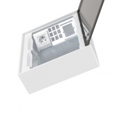 Щиток настенный слаботочный DKC FRAME 24 модуля с тонированной дверцей плата, розетки IP40 белый