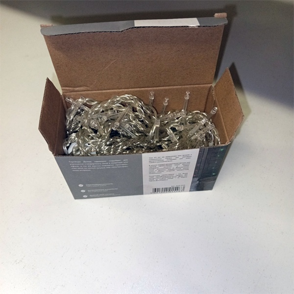 Гирлянда Светодиодный Дождь 1.5х1м, свечение с динамикой, прозрачный провод, 230 В, 96LED, мультиколор Neon-Night