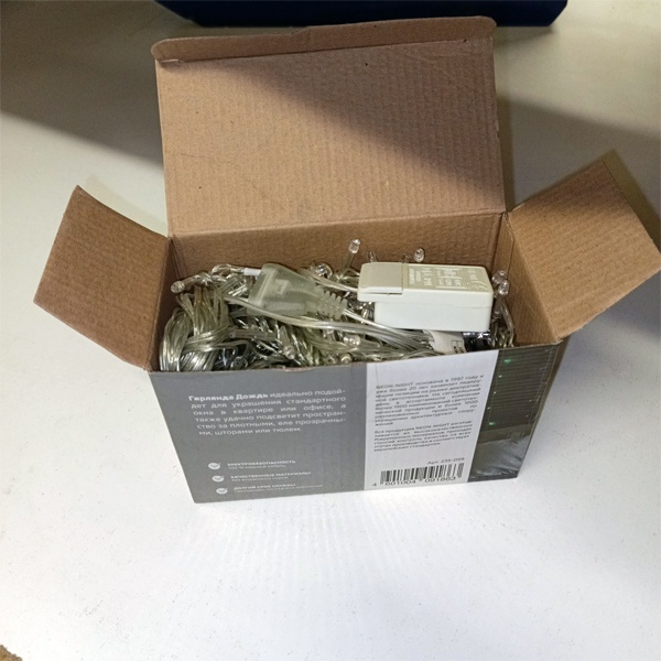 Гирлянда Светодиодный Дождь 2.5х2м, свечение с динамикой, прозрачный провод, 230 В, 300LED, мультиколор Neon-Night