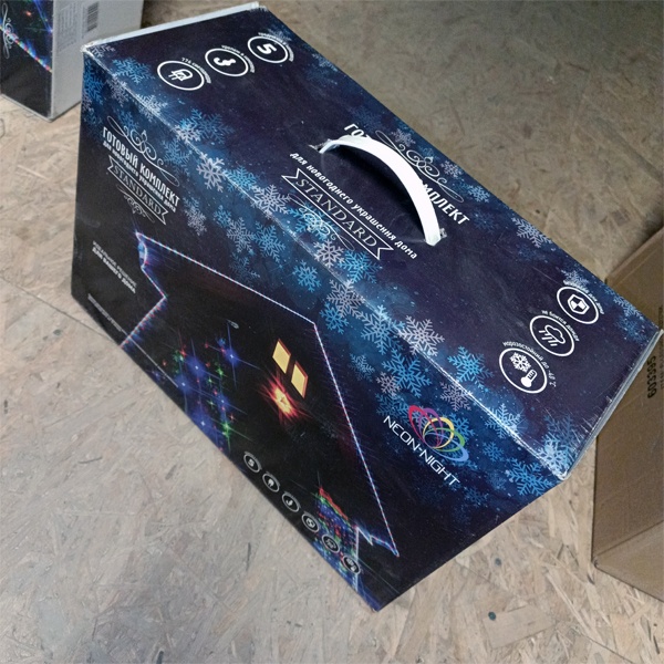 Готовый комплект для новогоднего украшения Standard, гирлянды теплого белого цвета Neon-Night