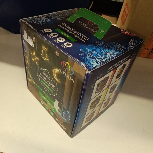 Готовый комплект для новогоднего украшения спальни, гирлянды желтого цвета Neon-Night