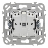 Розетка с заземлением ИЭК FLITE РСш11-0-ФлМ 16А шторки маренго