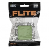 Выключатель одноклавишный ИЭК FLITE ВС11-1-0-ФлФ 10А фисташковый