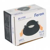 Светильник потолочный встраиваемый Feron DL1100 MR11 G5.3, GU10 черный