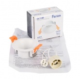 Светильник потолочный встраиваемый Feron DL1100 MR11 G5.3, GU10 белый