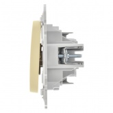 Выключатель двухклавишный ИЭК FLITE ВС12-1-0-ФлН 10А навахо