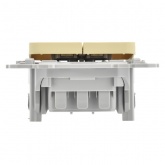 Переключатель двухклавишный ИЭК FLITE ВС62-1-0-ФлН 10А навахо