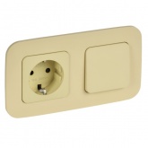 Переключатель перекрестный одноклавишный ИЭК FLITE ВС71-1-0-ФлН 10А навахо