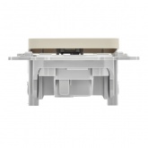 Выключатель одноклавишный ИЭК FLITE ВС11-1-0-ФлСл 10А сливочный