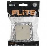 Выключатель одноклавишный с индикацией ИЭК FLITE ВС11-1-1-ФлСл 10А сливочный