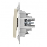 Выключатель жалюзи двухклавишный кнопочный ИЭК FLITE ВЖ52-2-0-ФлСл 10А сливочный