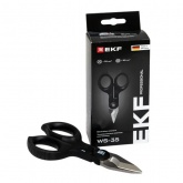 Универсальные ножницы монтажника EKF Professional WS-35 в пластиковом чехле 150мм для резки проводов