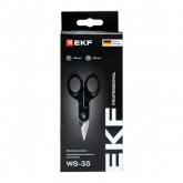 Универсальные ножницы монтажника EKF Professional WS-35 в пластиковом чехле 150мм для резки проводов