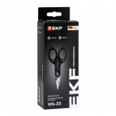 Универсальные ножницы монтажника EKF Professional WS-35 в пластиковом чехле 150мм для резки проводов