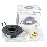 Светильник потолочный встраиваемый Feron DL1101 MR11 G5.3, GU10 черный