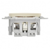 Розетка с заземлением ИЭК FLITE РСш11-0-ФлСл 16А шторки сливочный