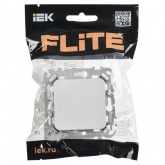 Переключатель одноклавишный ИЭК FLITE ВС61-1-0-ФлЖ 10А жемчуг