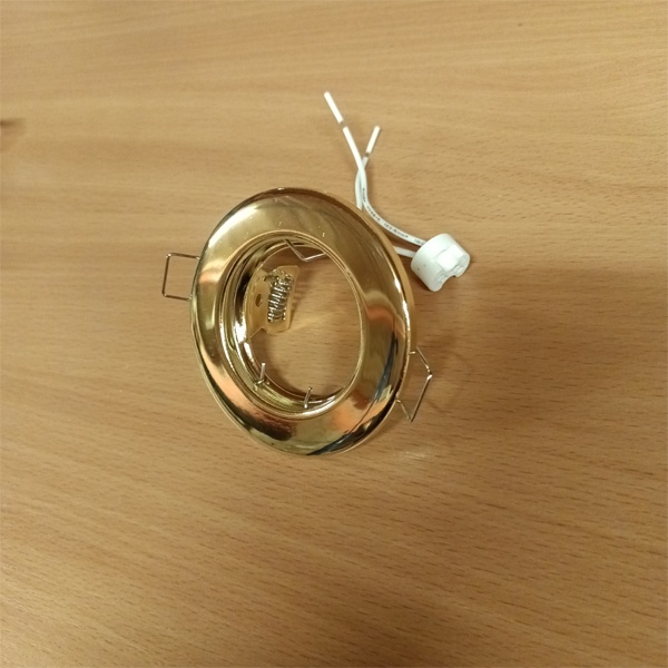 Точечный неповоротный светильник Feron DL10/DL3201, штампованный, золотого цвета под лампу MR16