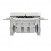 Выключатель кнопочный двухклавишный ИЭК FLITE ВС12-2-0-ФлЖ 10А жемчуг