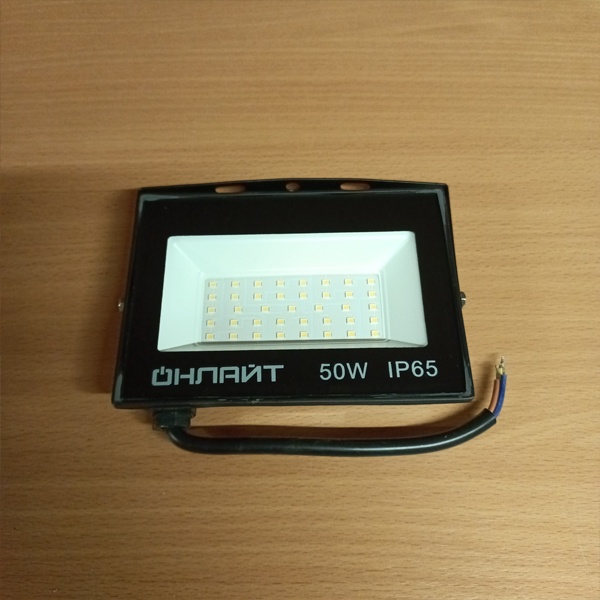 Влагозащищенный, светодиодный прожектор Онлайт мощностью 50 Ватт, нейтральный белый свет