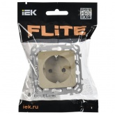 Розетка с заземлением ИЭК FLITE РС11-0-ФлХ 16А хаки